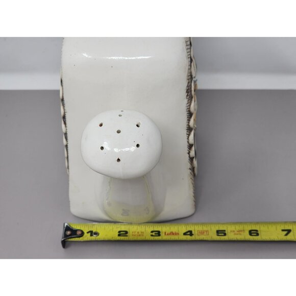 Vintage Hand Painted Ceramic Owl Watering Can Planter Vase Ceramic By Nell‎ - Picture 9 of 10